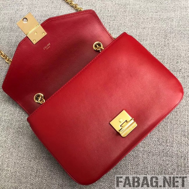 Celine Medium C Bag in Shiny Calfskin Red 2019 (JDD-9011225 )