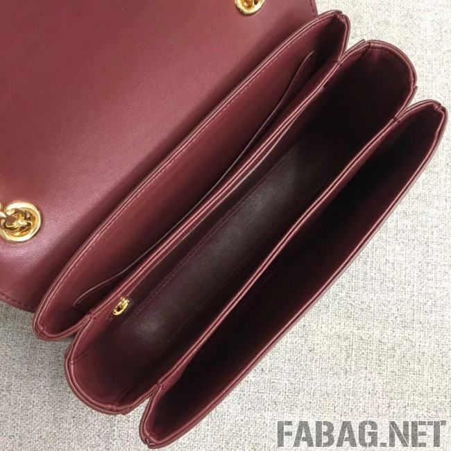 Celine Medium C Bag in Shiny Calfskin Burgundy 2019 (JDD-9011224 )