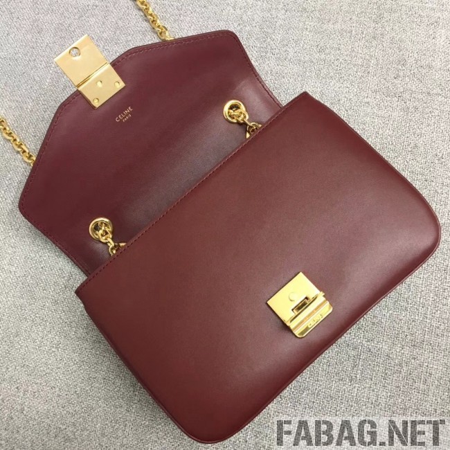 Celine Medium C Bag in Shiny Calfskin Burgundy 2019 (JDD-9011224 )