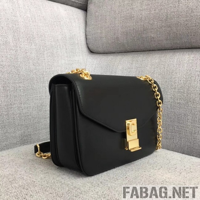 Celine Medium C Bag in Shiny Calfskin Black 2019 (JDD-9011223 )