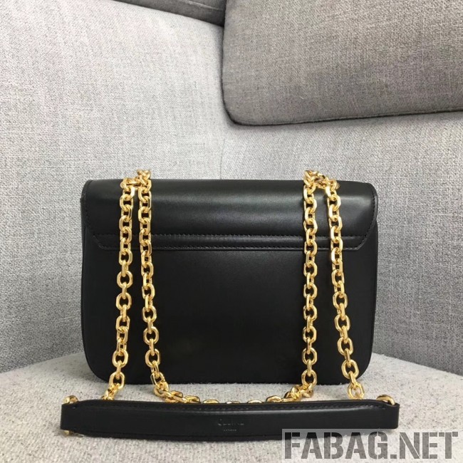 Celine Medium C Bag in Shiny Calfskin Black 2019 (JDD-9011223 )