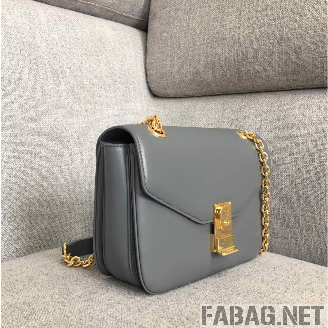 Celine Medium C Bag in Shiny Calfskin Grey 2019 (JDD-901122 )