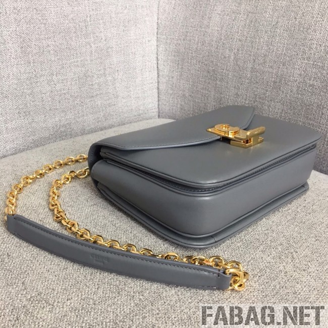 Celine Medium C Bag in Shiny Calfskin Grey 2019 (JDD-901122 )