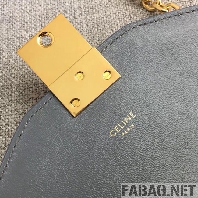 Celine Medium C Bag in Shiny Calfskin Grey 2019 (JDD-901122 )