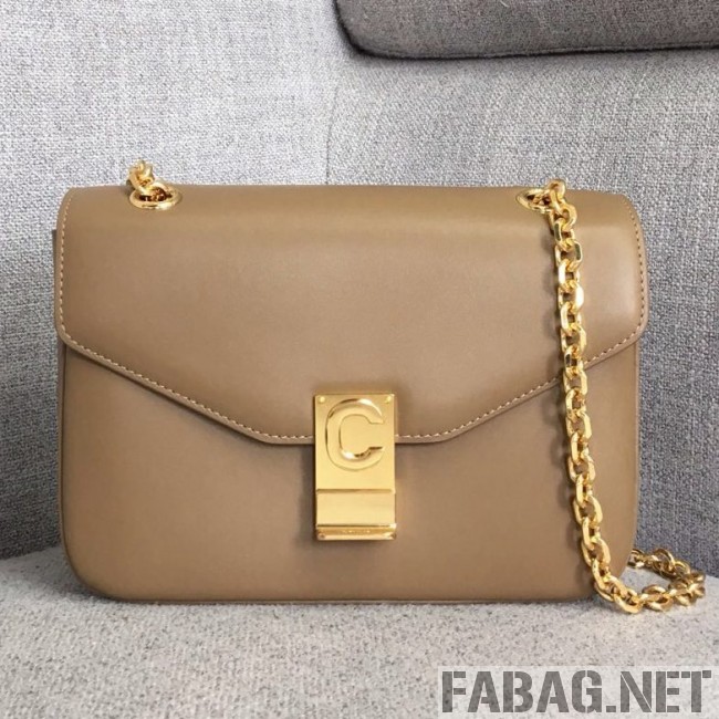 Celine Medium C Bag in Shiny Calfskin Camel 2019 (JDD-9011221 )