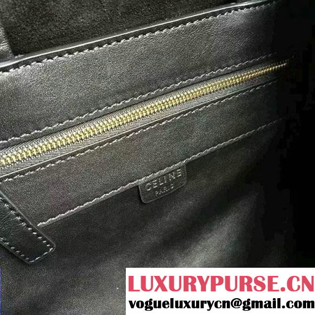 Celine Calfskin Cabas Phantom Shopping Bag Black 2015