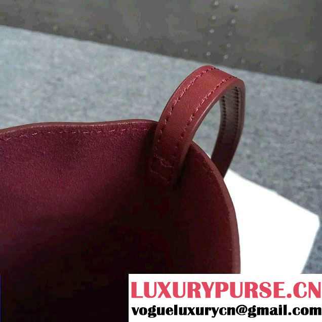 Celine Calfskin Cabas Phantom Shopping Bag Burgundy 2015