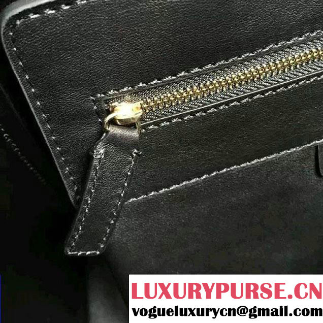 Celine Calfskin Cabas Phantom Shopping Bag Dark Green 2015