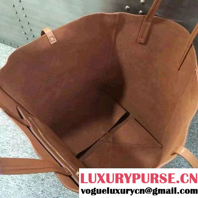 Celine Calfskin Cabas Phantom Shopping Bag Khaki 2015