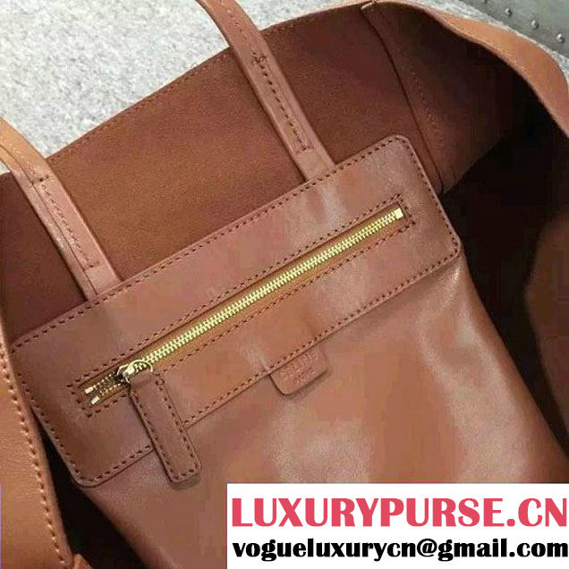 Celine Calfskin Cabas Phantom Shopping Bag Khaki 2015