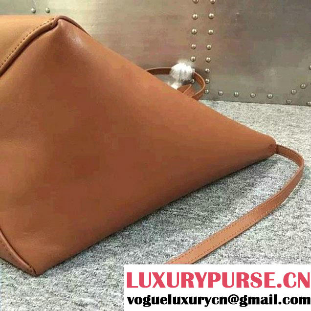 Celine Calfskin Cabas Phantom Shopping Bag Khaki 2015