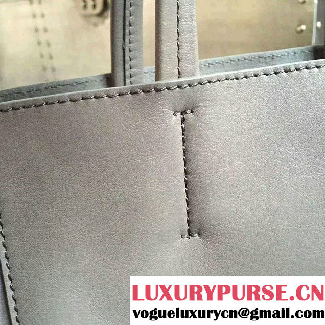 Celine Calfskin Cabas Phantom Shopping Bag Gray 2015