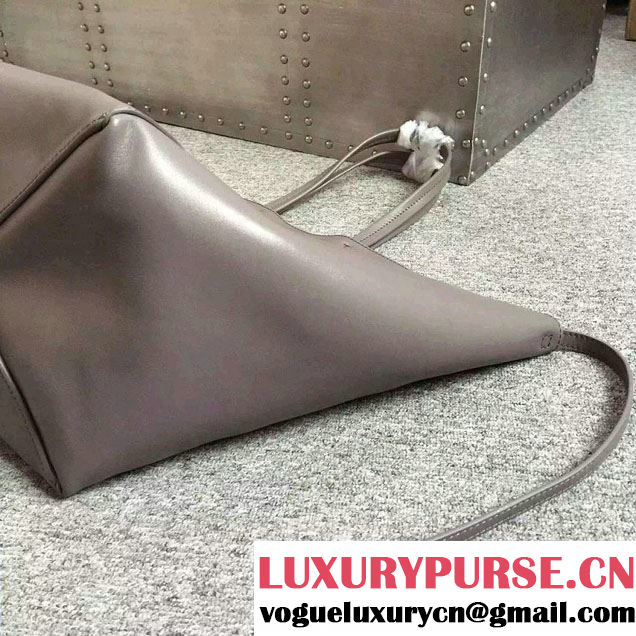 Celine Calfskin Cabas Phantom Shopping Bag Gray 2015