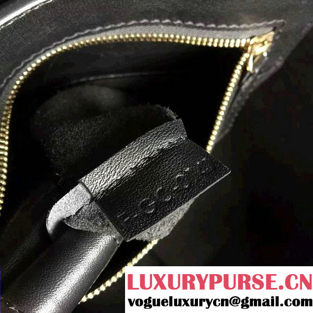 Celine Calfskin Cabas Phantom Shopping Bag Black Croco Pattern 2015
