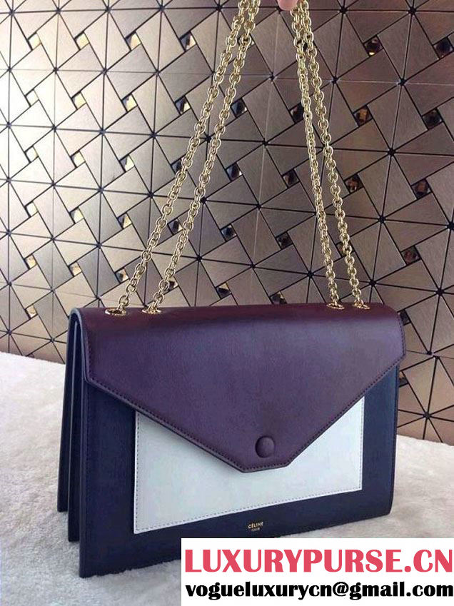 Celine Pocket Envelope Flap Bag with Chain 175383 Tan Fall 2014