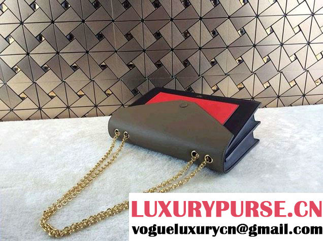 Celine Pocket Envelope Flap Bag with Chain 175383 Maroon Fall 2014