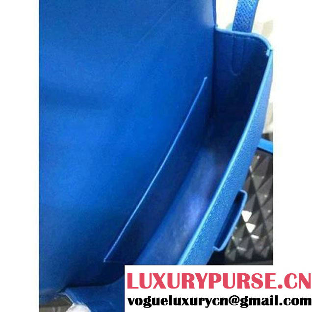 Celine Small Trotteur Bag In Blue Leather Calfskin Fall-2015 (1a021-072002 )