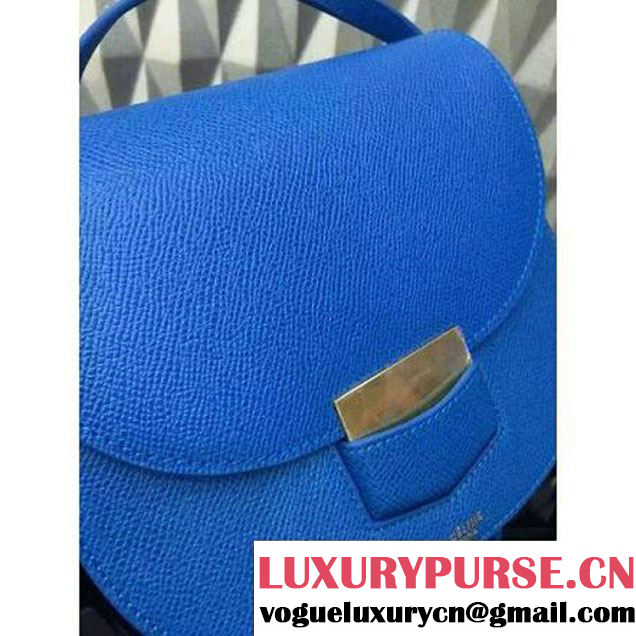 Celine Small Trotteur Bag In Blue Leather Calfskin Fall-2015 (1a021-072002 )