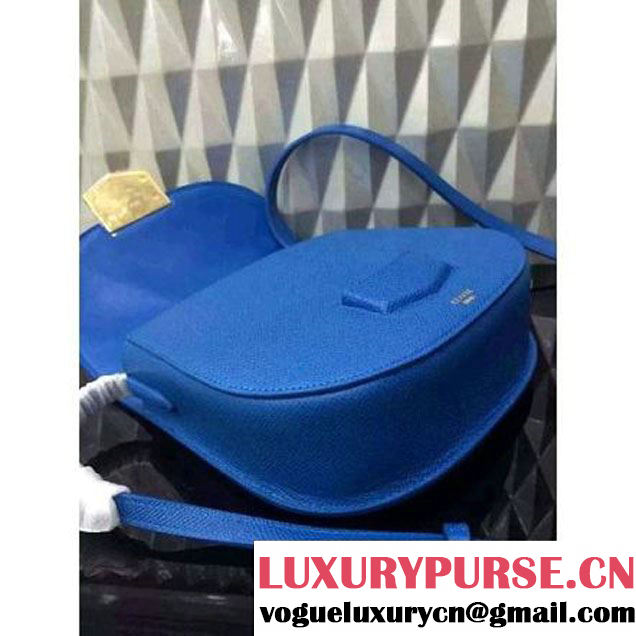 Celine Small Trotteur Bag In Blue Leather Calfskin Fall-2015 (1a021-072002 )