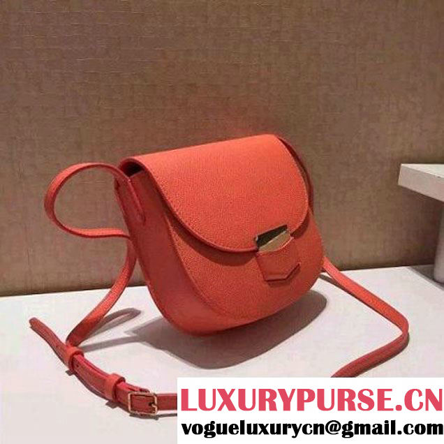 Celine Small Trotteur Bag In Orange Leather Calfskin Fall-2015 (1B016-072213 )