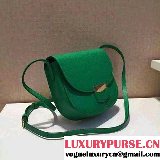 Celine Small Trotteur Bag In Green Leather Calfskin Fall-2015 (1B016-072214 )