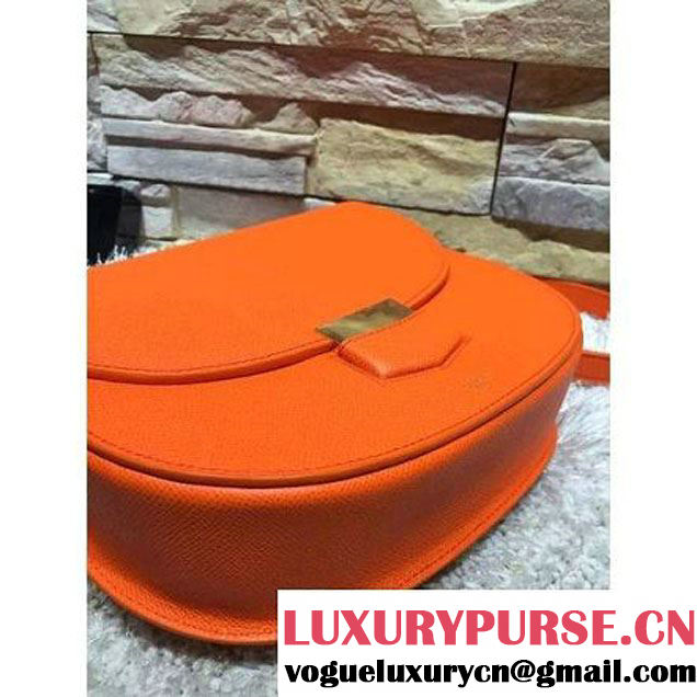 Celine Trotteur Bag In Orange Leather Calfskin Fall-2015 (2A193-091116 )