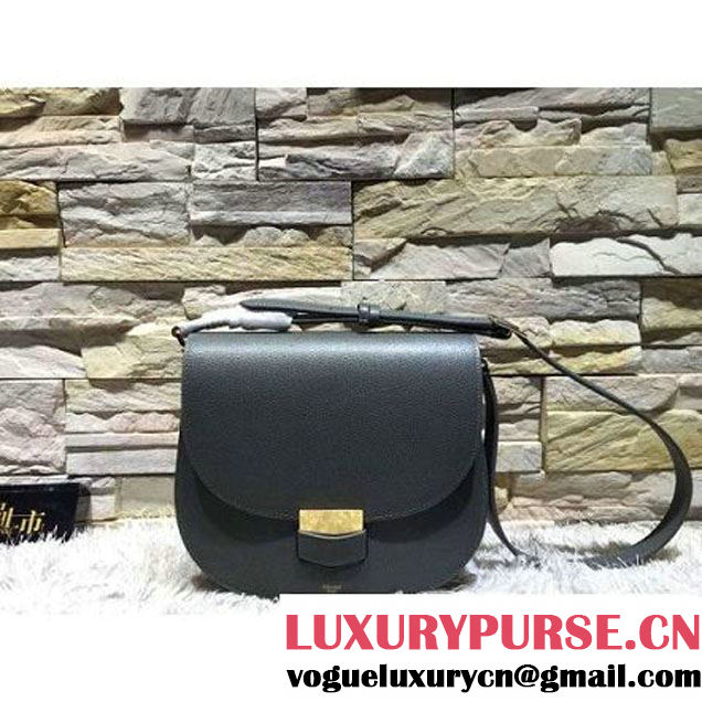 Celine Trotteur Bag In Etoupe Leather Calfskin Fall-2015 (2A193-091119 )