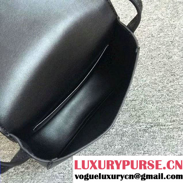 Celine Small Trotteur Bag In Black Smooth Leather Calfskin Spring 2016 (2A011-121905 )
