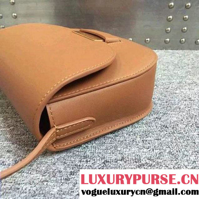 Celine Small Trotteur Bag In Tan Smooth Leather Calfskin Spring 2016 (2A011-121909 )