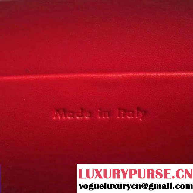 Celine Small Trotteur Shoulder Bag In Indian Red Grained Calfskin 2016 (2A011-6091702 )