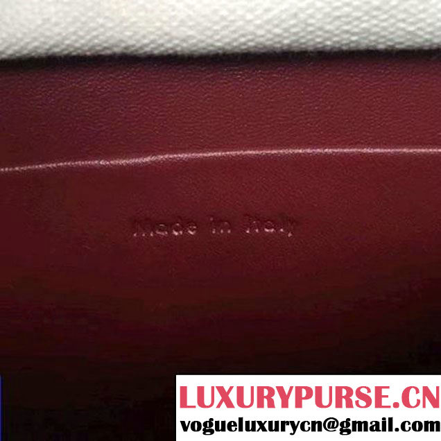 Celine Small Trotteur Shoulder Bag In Red Grained Calfskin 2016 (2A011-6091711 )