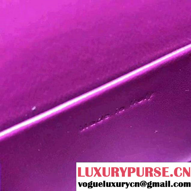 Celine Small Trotteur Shoulder Bag In Calfskin Crocodile Pattern Purple Winter 2016 (XLD-6100705 )