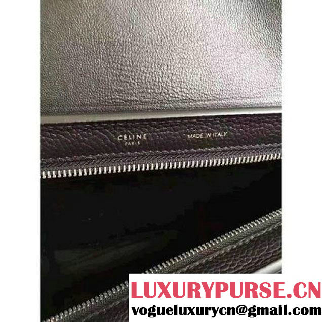 Celine Small Trapezre Bag In Grainy Calfskin & Suede Leather Black 2017 (OZZ-7041222 )