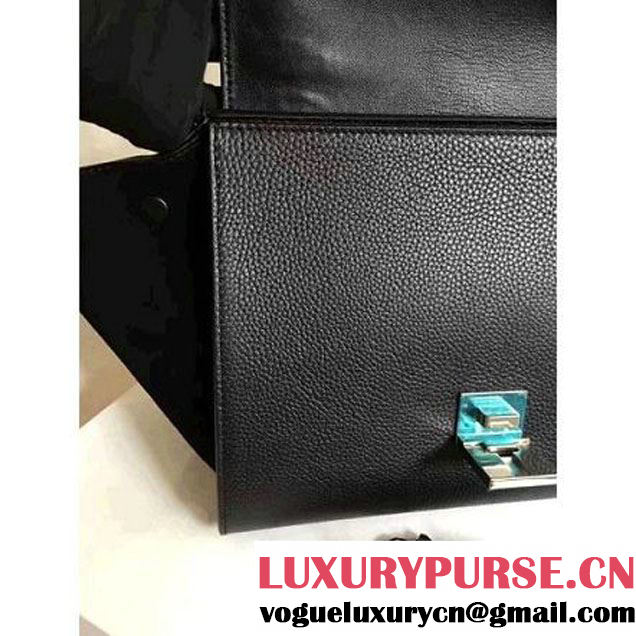 Celine Small Trapezre Bag In Grainy Calfskin & Suede Leather Black 2017 (OZZ-7041222 )