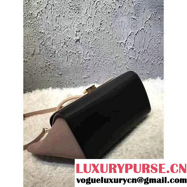 Celine Small Trapezre Tricolor Bag In Calfskin & Suede Leather Beige/Black/Pink 2017 (OZZ-7041223 )