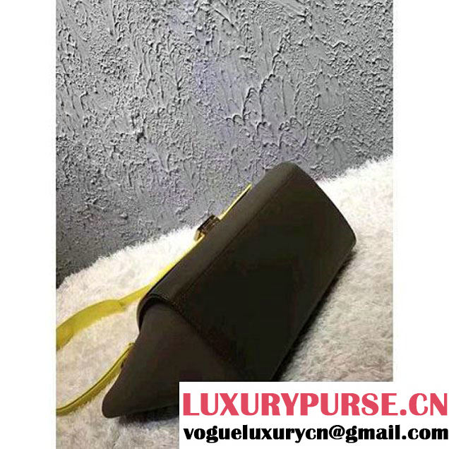 Celine Small Trapezre Tricolor Bag In Grainy & Smooth Calfskin Yellow/Brown 2017 (OZZ-7041225 )