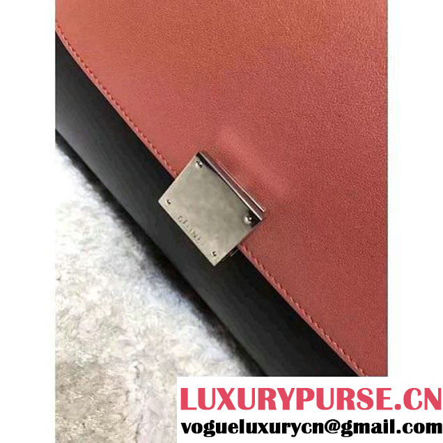 Celine Small Trapezre Tricolor Bag In Smooth Calfskin Leather Orange/Black/Ciel 2017 (OZZ-7041228 )