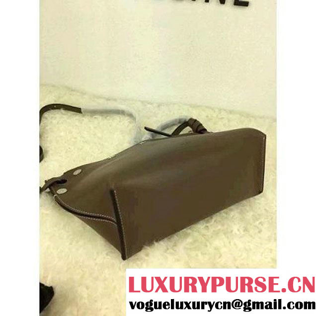 Celine Medium Sailor Bag With Studs In Dark Brown Calfskin Spring 2016 (2A021-6030201 )