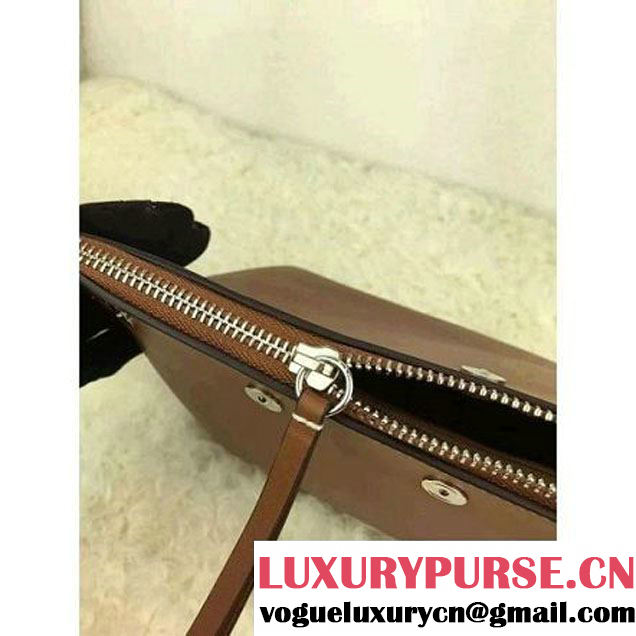 Celine Medium Sailor Bag With Studs In Brown Calfskin Spring 2016 (2A021-6030202 )