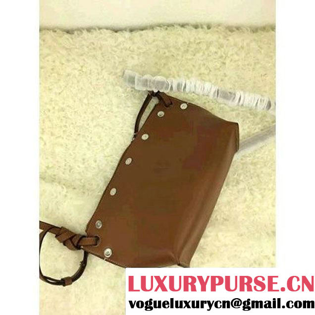 Celine Medium Sailor Bag With Studs In Brown Calfskin Spring 2016 (2A021-6030202 )