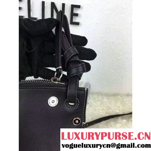 Celine Medium Sailor Bag With Studs In Black Calfskin Spring 2016 (2A021-6030203 )