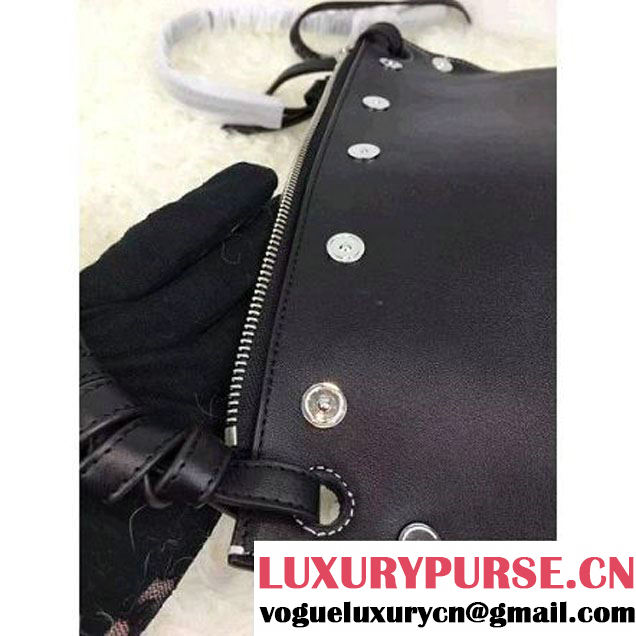Celine Medium Sailor Bag With Studs In Black Calfskin Spring 2016 (2A021-6030203 )