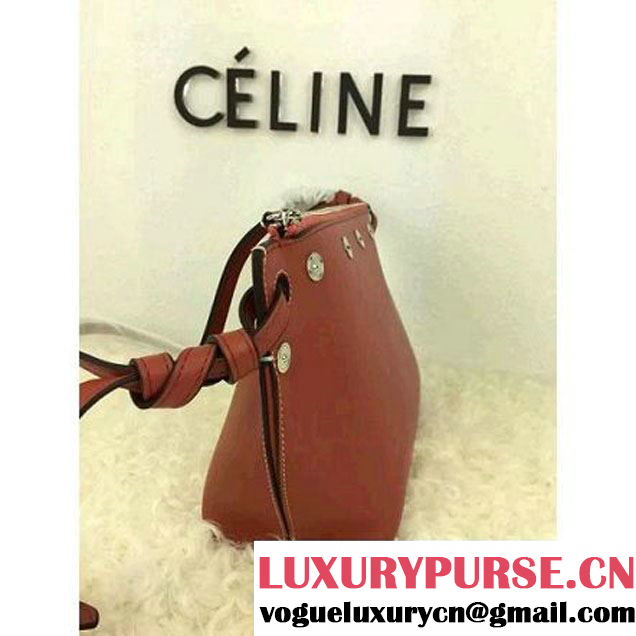 Celine Medium Sailor Bag With Studs In Orange Calfskin Spring 2016 (2A021-6030204 )