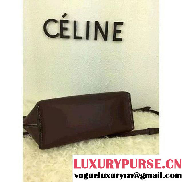 Celine Medium Sailor Bag With Studs In Burgundy Calfskin Spring 2016 (2A021-6030205 )