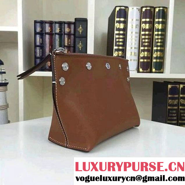 Celine Sailor Cluth With Studs In Brown Calfskin Spring 2016 (2A011-6041915 )