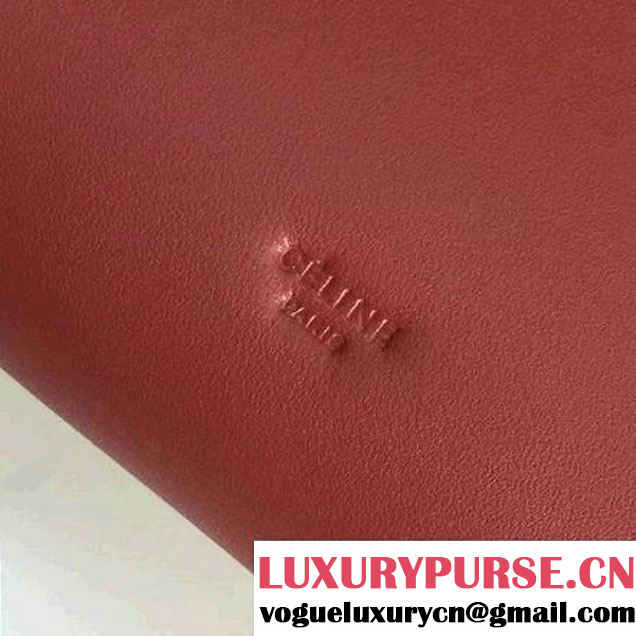 Celine Small Sailor Bag With Studs In Brick-red Calfskin Spring 2016 (2A011-6041919 )