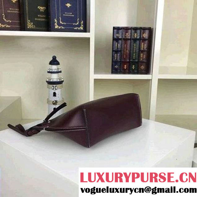 Celine Small Sailor Bag With Studs In Burgundy Calfskin Spring 2016 (2A011-6041922 )