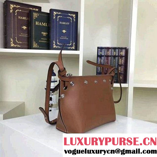 Celine Small Sailor Bag With Studs In Brown Calfskin Spring 2016 (2A011-6041923 )