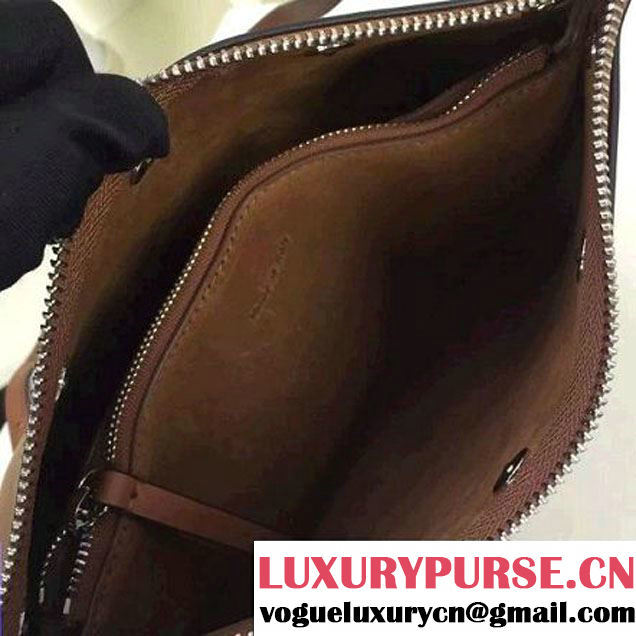 Celine Small Sailor Bag With Studs In Brown Calfskin Spring 2016 (2A011-6041923 )