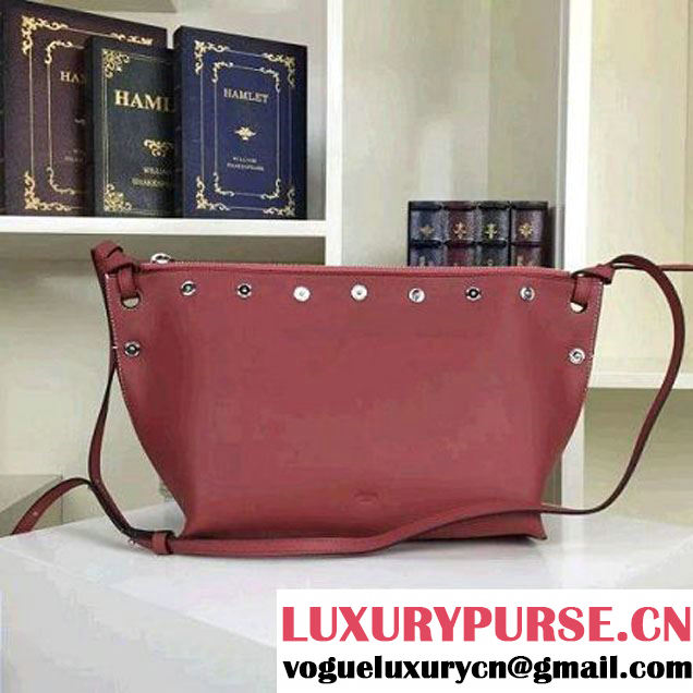 Celine Medium Sailor Bag With Studs In Brick-red Calfskin Spring 2016 (2A011-6041924 )